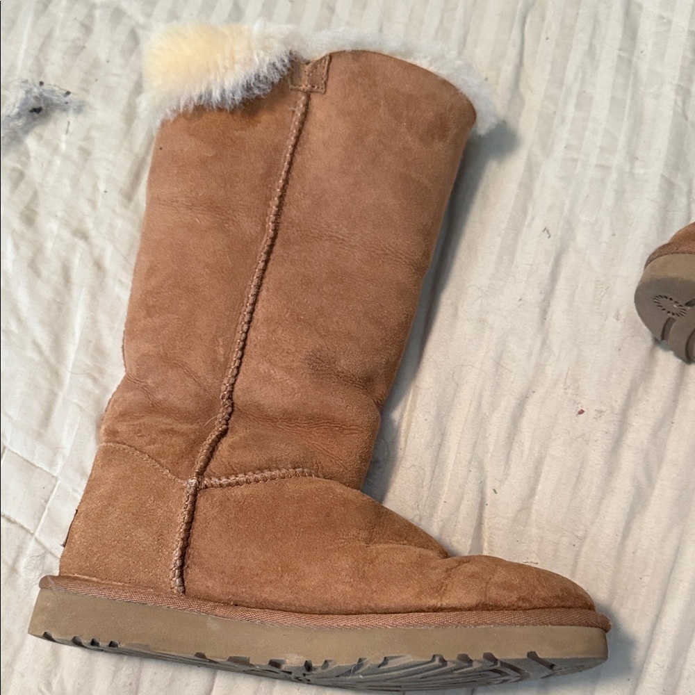 UGG Chestnut Shearling Button Boots - Picture 5 of 7
